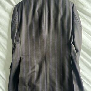 Men's Black Striped Blazer